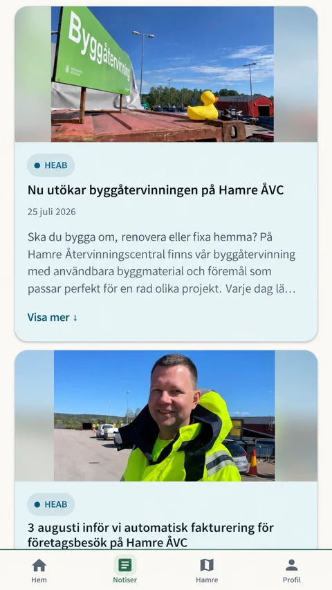 Läs lokala nyheter och information från verksamheterna.